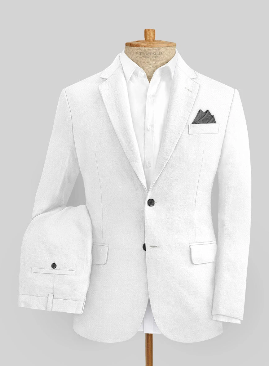Italian Prato White Linen Suit 1 Italian Prato White Linen Suit