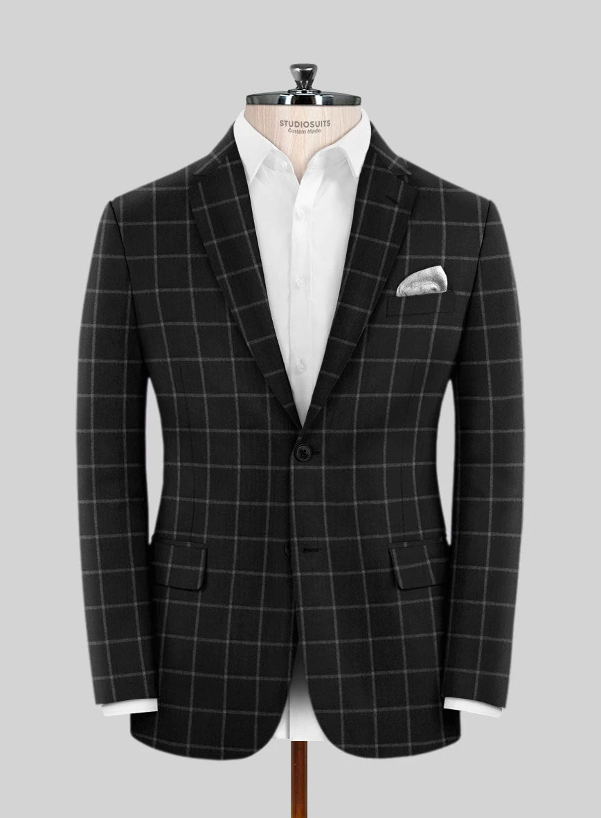 Italian Scuelo Black Wool Suit 3 Italian Scuelo Black Wool Suit - Image 3