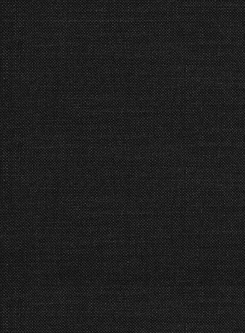 Italian Tela Black Wool Linen Jacket 2 Italian Tela Black Wool Linen Jacket - Image 2