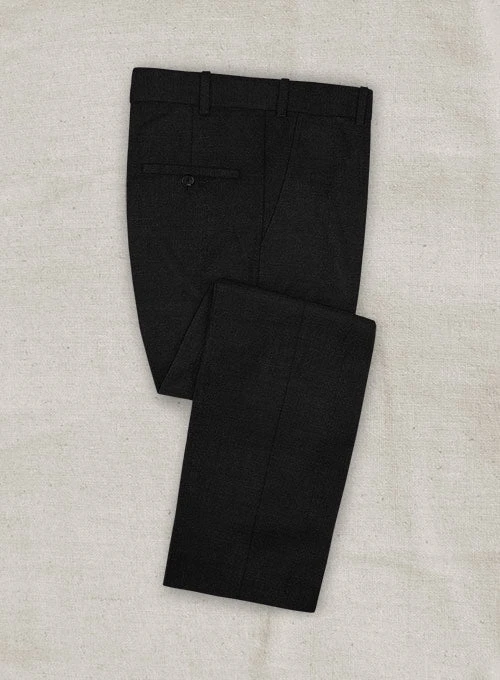 Italian Tela Black Wool Linen Suit 3 Italian Tela Black Wool Linen Suit - Image 3