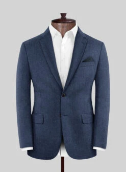 Italian Tela Indigo Blue Wool Jacket