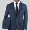 Italian Tela Indigo Blue Wool Suit
