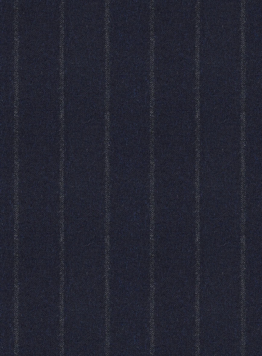 Italian Uben Blue Chalkstripe Flannel Suit 7 Italian Uben Blue Chalkstripe Flannel Suit - Image 7