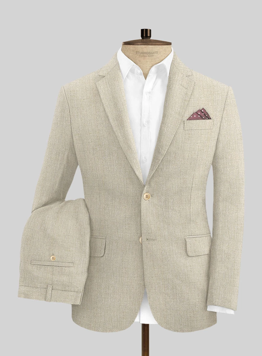 Italian Vintage Beige Linen Suit 1 Italian Vintage Beige Linen Suit