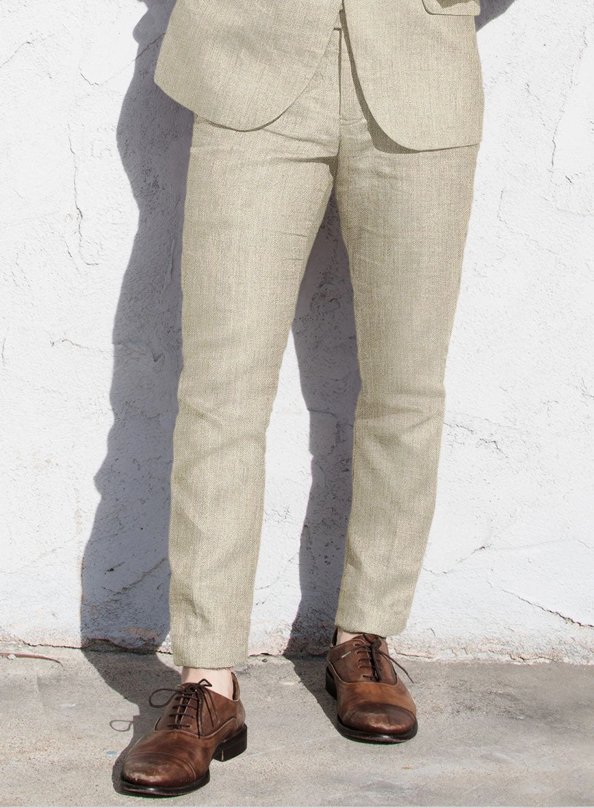 Italian Vintage Beige Linen Suit 4 Italian Vintage Beige Linen Suit - Image 4
