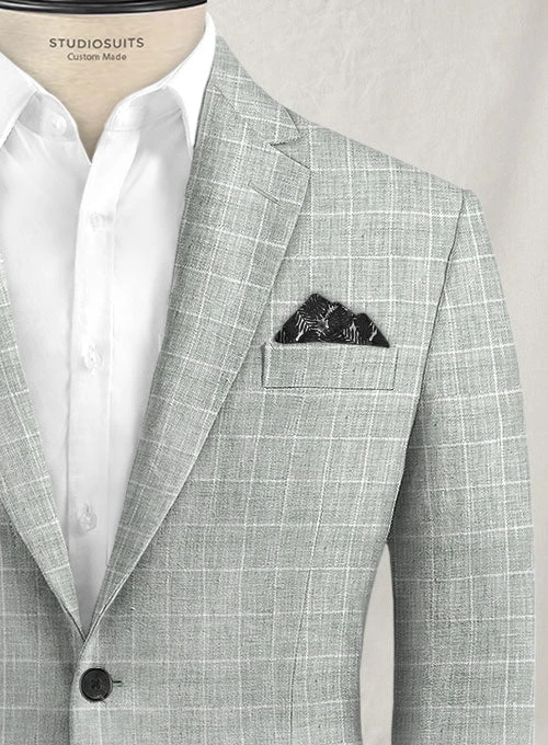 Italian Linen Lusso Gray Jacket 3 Italian Linen Lusso Gray Jacket - Image 3