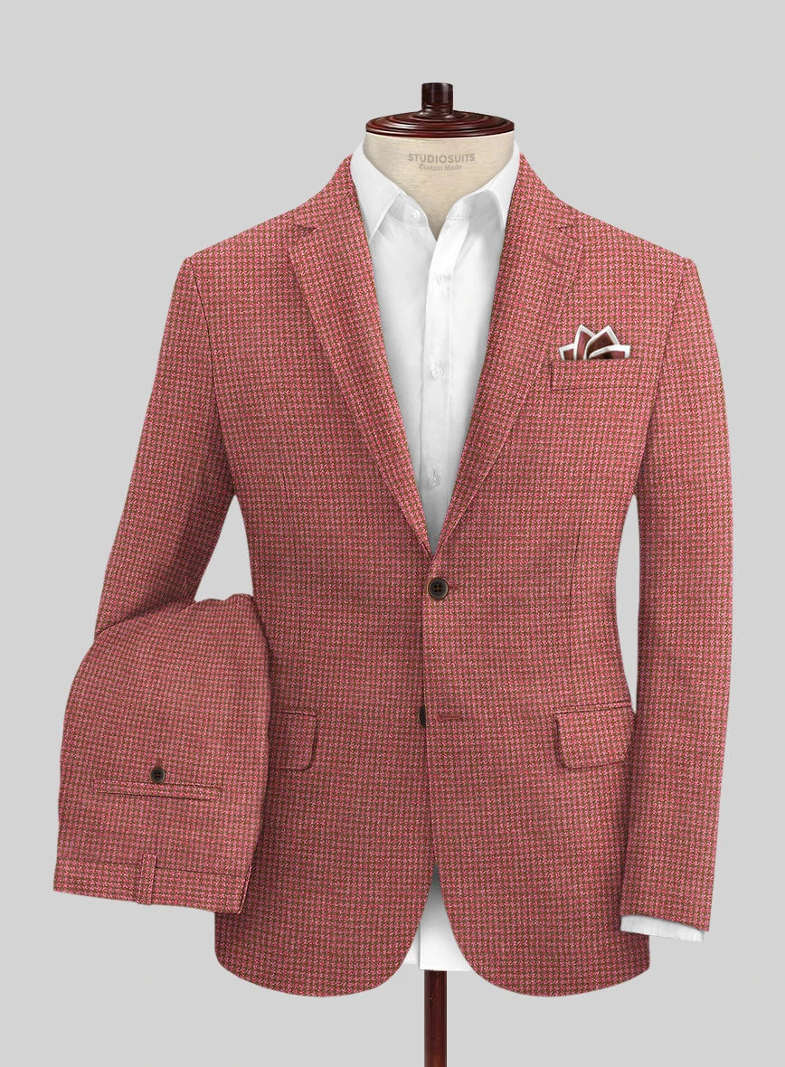 Italian Prato Tango Houndstooth Linen Suit 1 Italian Prato Tango Houndstooth Linen Suit