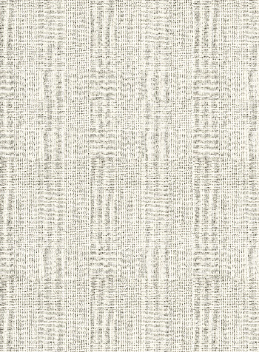 Italian Prato Beige Glen Linen Jacket 2 Italian Prato Beige Glen Linen Jacket - Image 2