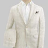 Italian Prato Beige Glen Linen Suit