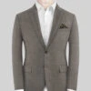 Italian Murano Mud Brown Wool Linen Jacket
