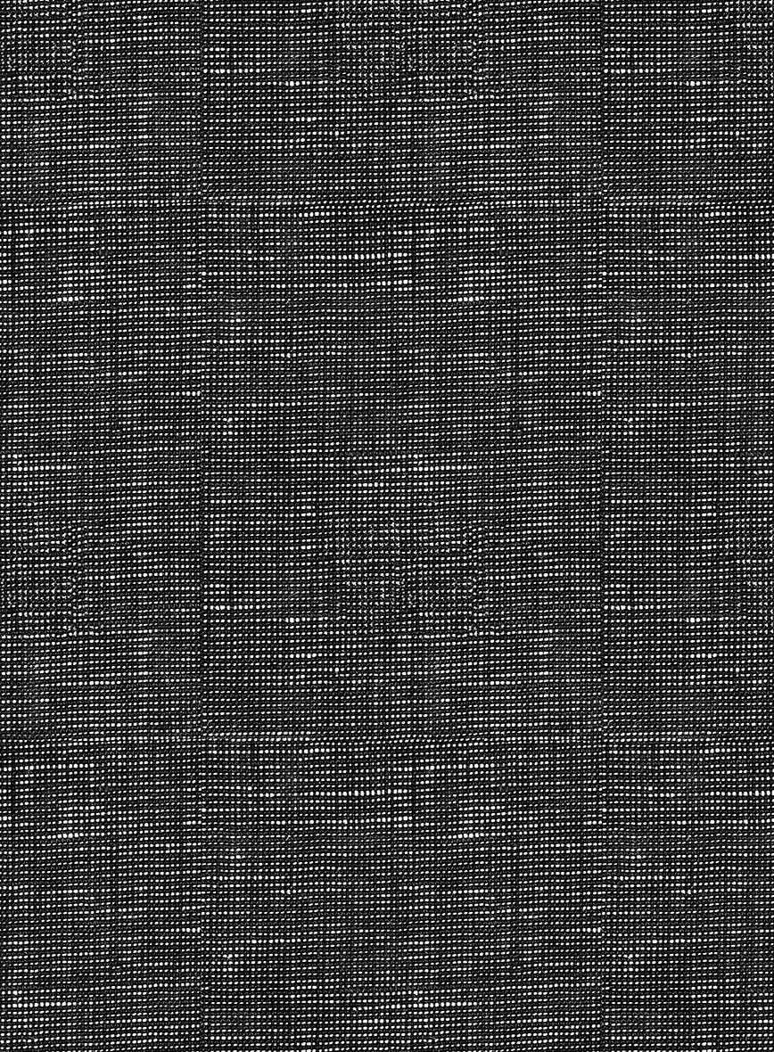 Italian Prato Black Chambray Linen Jacket 3 Italian Prato Black Chambray Linen Jacket - Image 3