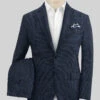 Italian Prato Blue Chambray Linen Suit