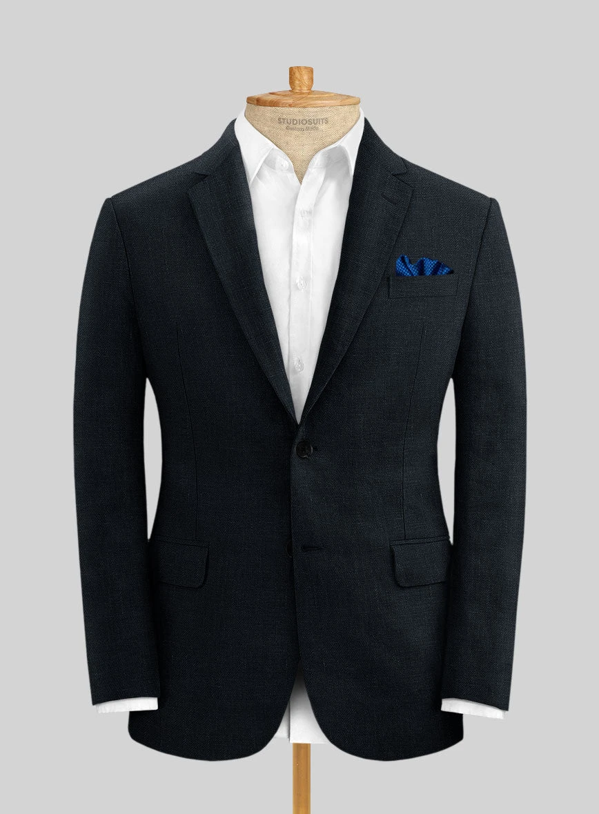 Italian Prato Midnight Linen Suit 3 Italian Prato Midnight Linen Suit - Image 3