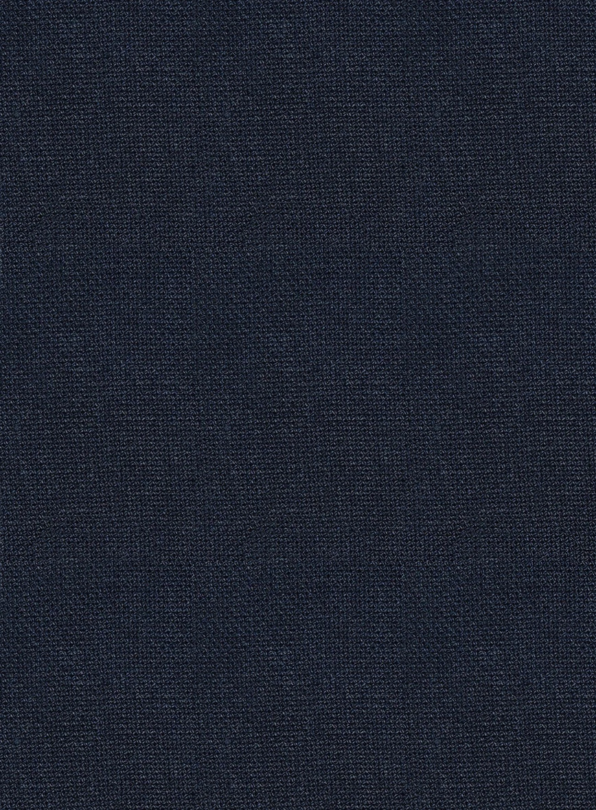 Italian Prato Dark Blue Dobby Linen Suit 7 Italian Prato Dark Blue Dobby Linen Suit - Image 7