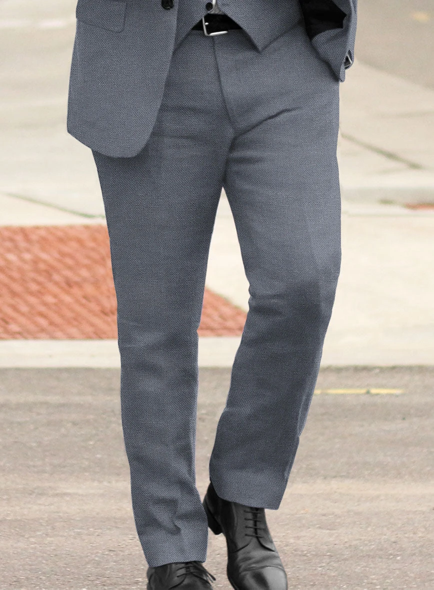 Italian Prato Gray Dobby Linen Suit 4 Italian Prato Gray Dobby Linen Suit - Image 4