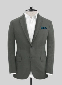 Italian Prato Gray Linen Jacket
