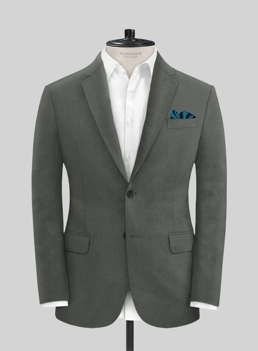 Italian Prato Gray Linen Suit 3 Italian Prato Gray Linen Suit - Image 3