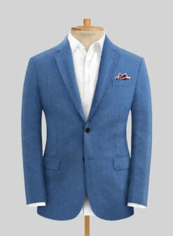 Italian Prato Sharkskin Blue Linen Suit 9 Italian Prato Sharkskin Blue Linen Suit -Tiano Suits Shop itapratoshrkskinbluelinensuitlk 2