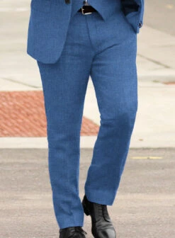 Italian Prato Sharkskin Blue Linen Suit 10 Italian Prato Sharkskin Blue Linen Suit -Tiano Suits Shop itapratoshrkskinbluelinensuitlk 3