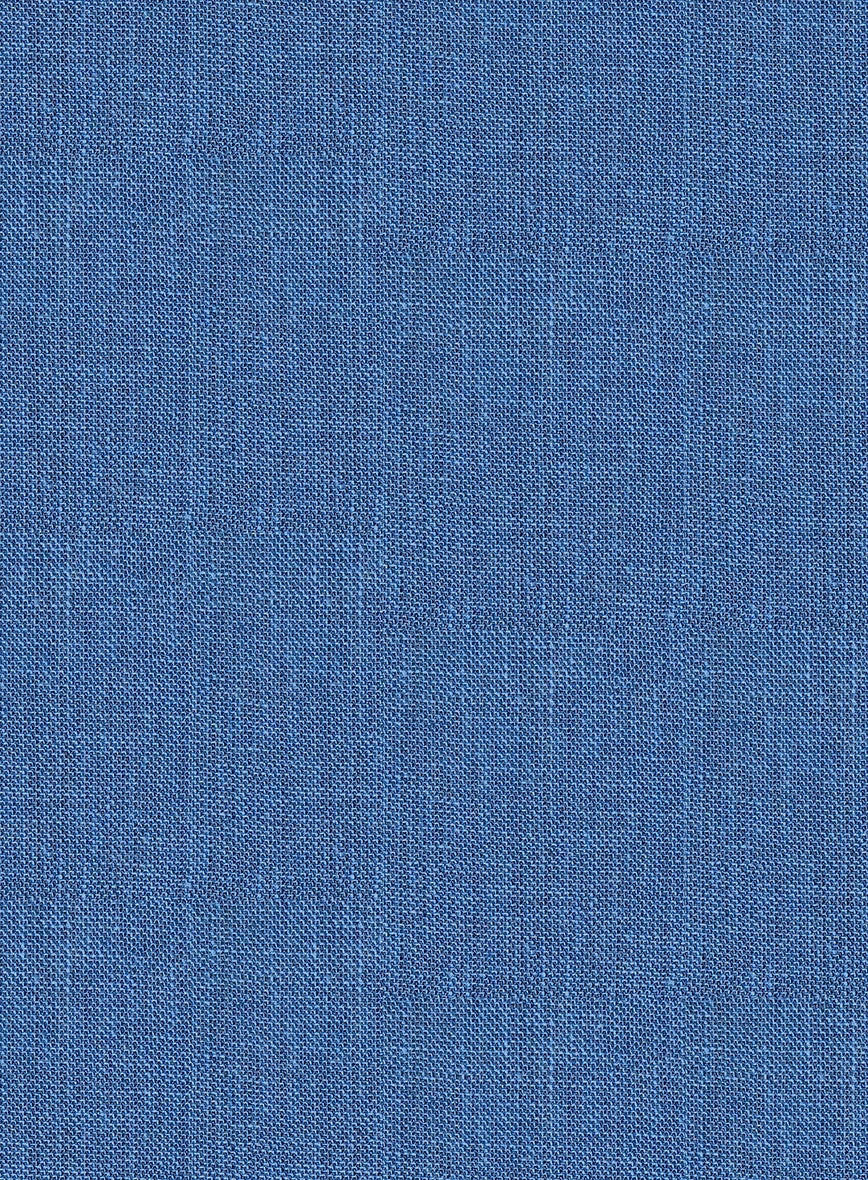 Italian Prato Sharkskin Blue Linen Suit 6 Italian Prato Sharkskin Blue Linen Suit - Image 6
