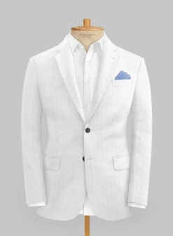 Italian Prato White Herringbone Linen Suit 8 Italian Prato White Herringbone Linen Suit -Tiano Suits Shop itapratowhitehrringbnlinsuitlk 2