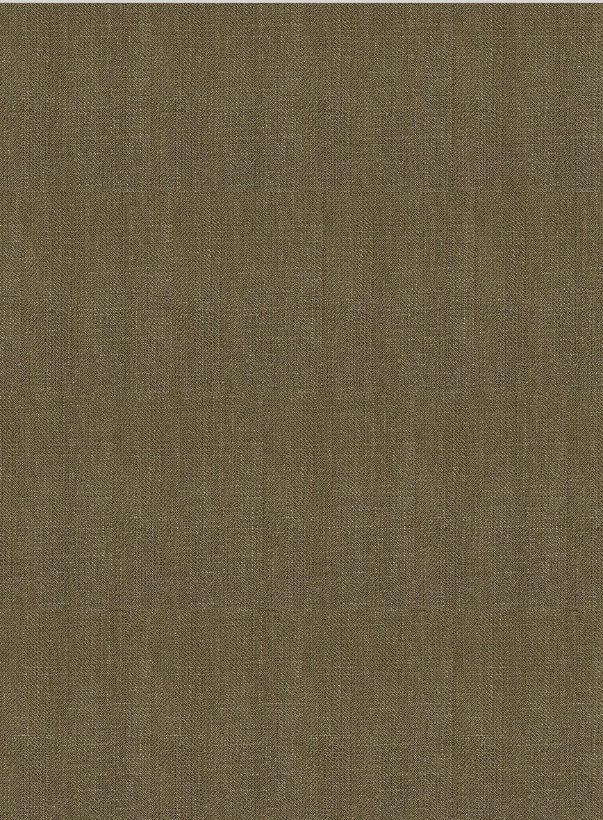 Italian Prato Tan Herringbone Linen Suit 6 Italian Prato Tan Herringbone Linen Suit - Image 6