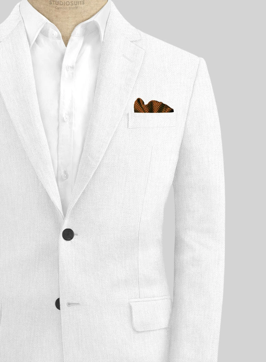Italian Prato White Dobby Linen Suit 4 Italian Prato White Dobby Linen Suit - Image 4