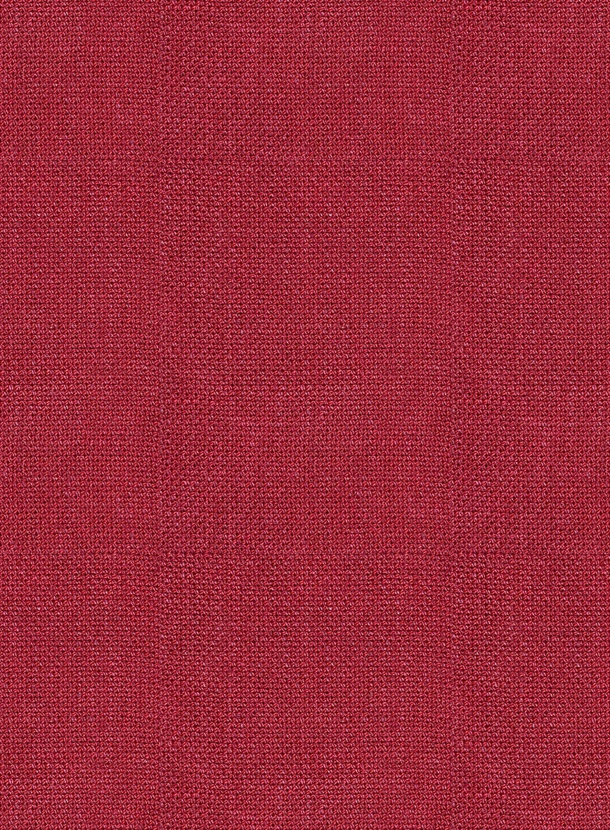 Italian Prato Red Dobby Linen Jacket 2 Italian Prato Red Dobby Linen Jacket - Image 2