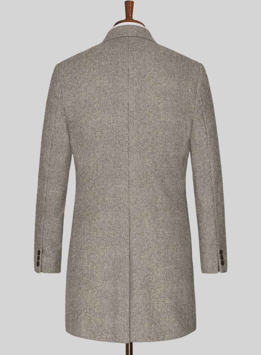 Light Weight Brown Tweed Overcoat 2 Light Weight Brown Tweed Overcoat - Image 2