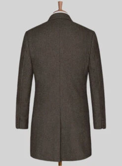 Naples Dark Brown Tweed Overcoat -Tiano Suits Shop ltwtdkbrwntwovercoatlook 2