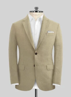 Maple Khaki Pure Linen Suit 10 Maple Khaki Pure Linen Suit -Tiano Suits Shop maplekhakipurelinensuitlook 2