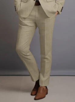 Maple Khaki Pure Linen Suit 12 Maple Khaki Pure Linen Suit -Tiano Suits Shop maplekhakipurelinensuitlook 4