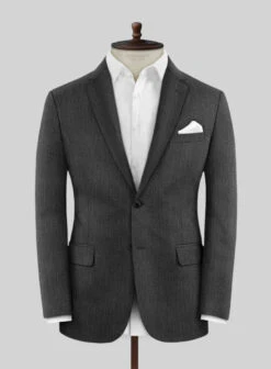 Marco Stretch Iron Gray Wool Suit 8 Marco Stretch Iron Gray Wool Suit -Tiano Suits Shop marcostretchirongraywoolsuitlook 2