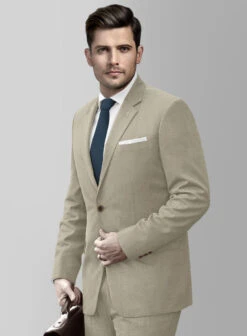 Marco Stretch Royal Beige Wool Suit -Tiano Suits Shop marcostretchroyalbeigewoolsuitlk 3