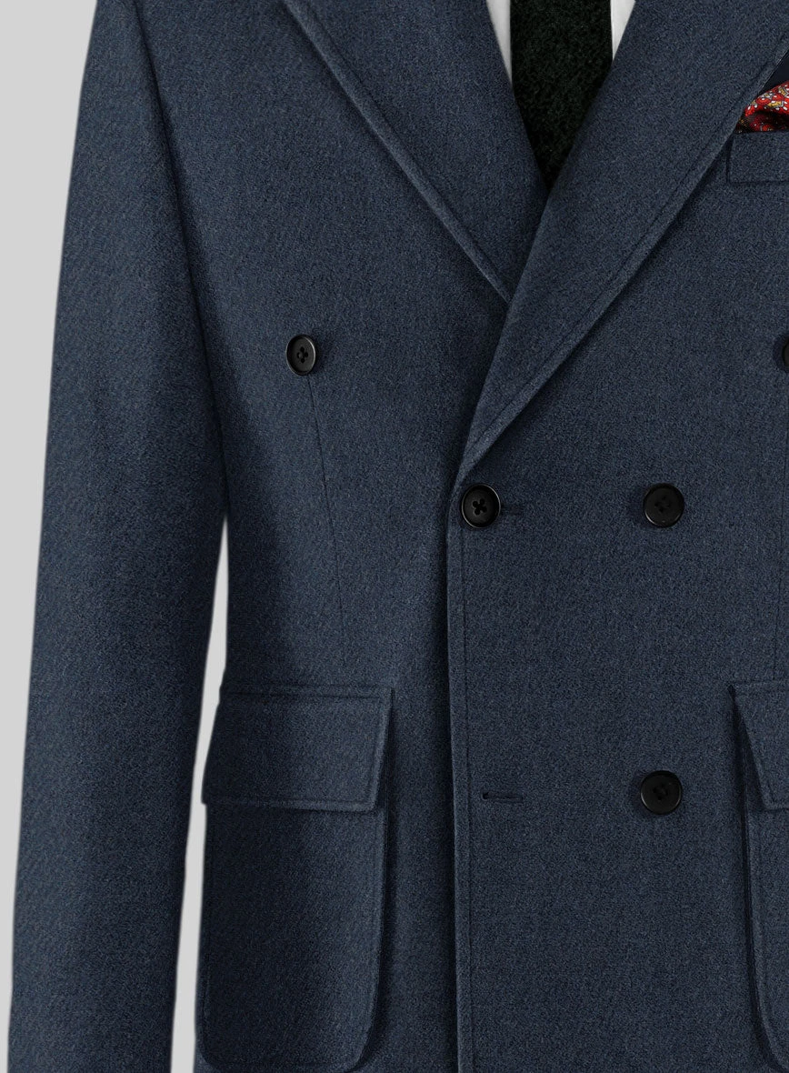Musto Blue Heavy Tweed Overcoat 2 Musto Blue Heavy Tweed Overcoat - Image 2