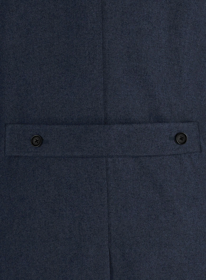 Musto Blue Heavy Tweed Overcoat 4 Musto Blue Heavy Tweed Overcoat - Image 4