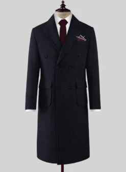 Musto Dark Violet Heavy Tweed Overcoat