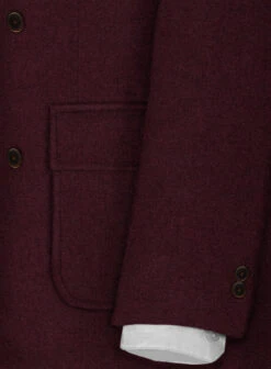 Musto Dark Wine Heavy Tweed Overcoat 9 Musto Dark Wine Heavy Tweed Overcoat -Tiano Suits Shop mustodarkwnheavytweedovercoat 3