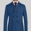 Naples Cobalt Blue Tweed Pea Coat