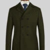 Naples Dark Green Tweed Pea Coat