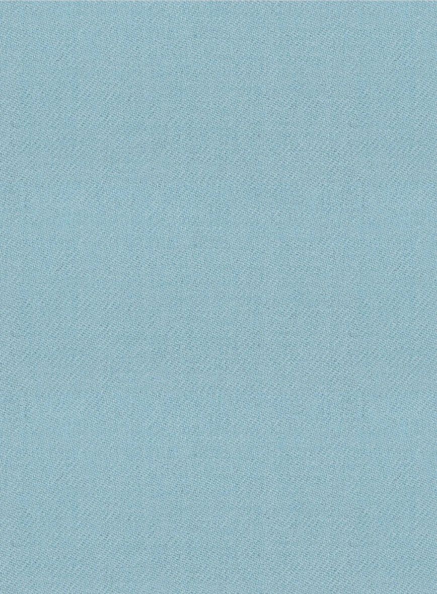 Naples Light Blue Tweed Pea Coat 3 Naples Light Blue Tweed Pea Coat - Image 3