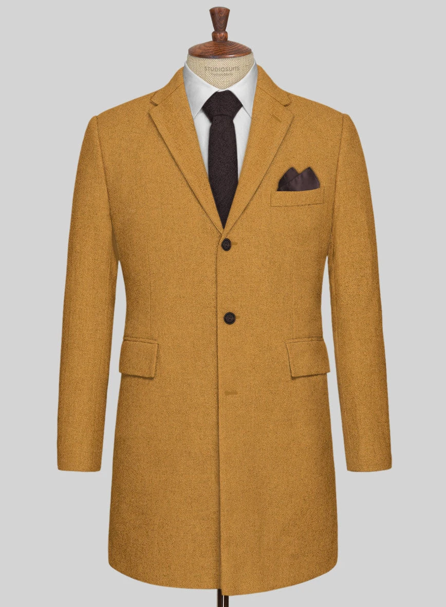 Naples Yellow Tweed Overcoat 1 Naples Yellow Tweed Overcoat