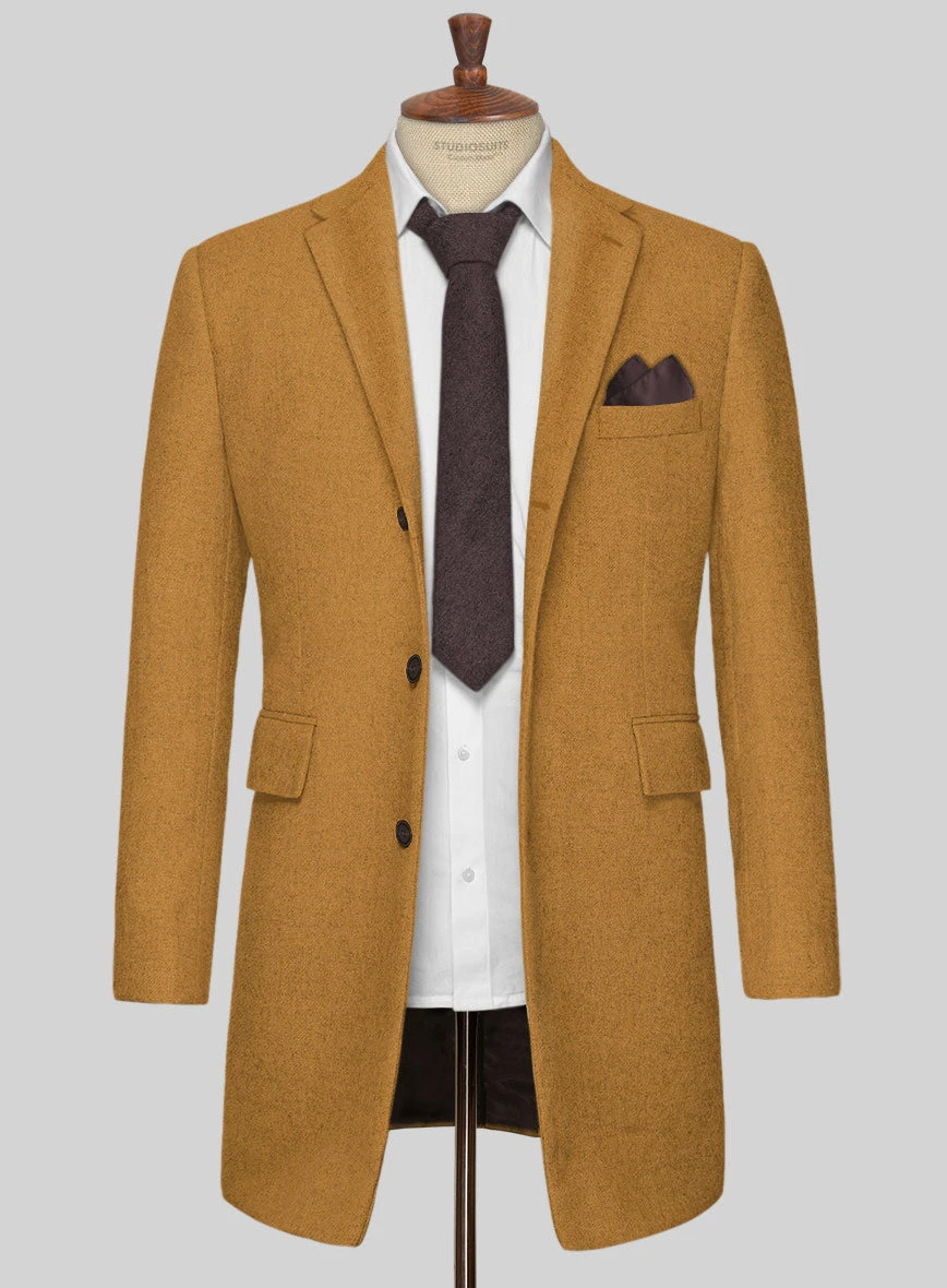 Naples Yellow Tweed Overcoat 2 Naples Yellow Tweed Overcoat - Image 2