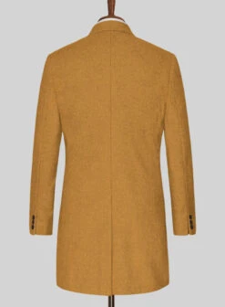 Naples Yellow Tweed Overcoat 7 Naples Yellow Tweed Overcoat -Tiano Suits Shop naplesyellowtweedovercoatlk 2