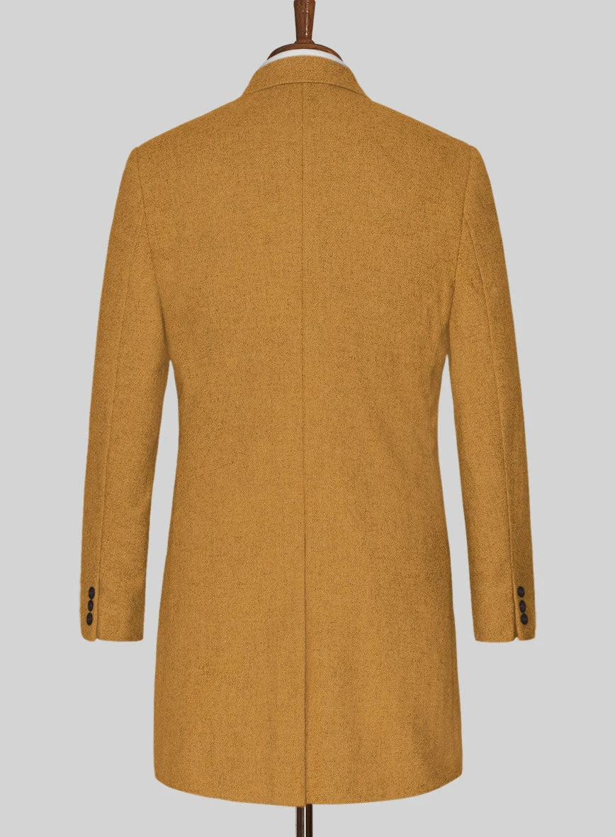 Naples Yellow Tweed Overcoat 3 Naples Yellow Tweed Overcoat - Image 3