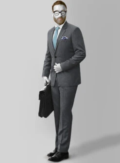 Napolean Kara Stripe Gray Wool Suit