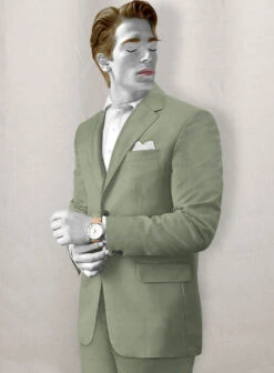 Napolean Cadet Green Wool Suit 11 Napolean Cadet Green Wool Suit -Tiano Suits Shop napocadetgreenwlsuitlook 2