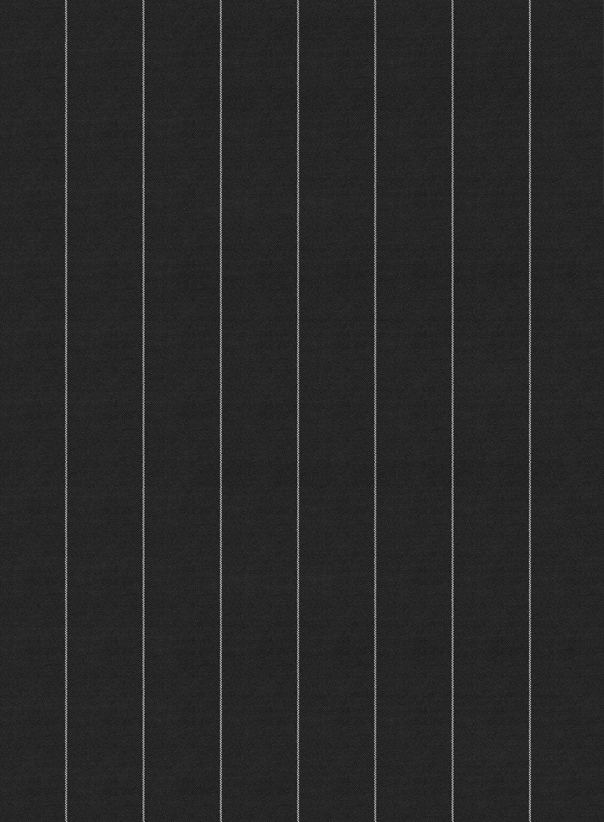 Napolean Wide Stripe Black Wool Suit 6 Napolean Wide Stripe Black Wool Suit - Image 6