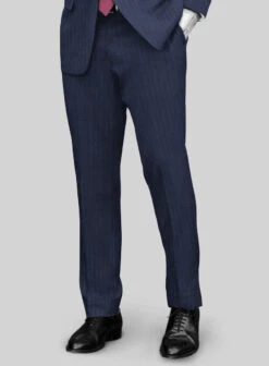 Napolean Argio Stripe Ink Blue Wool Suit 13 Napolean Argio Stripe Ink Blue Wool Suit -Tiano Suits Shop napoleanargiostripeinkbluewoolsuitlook 3