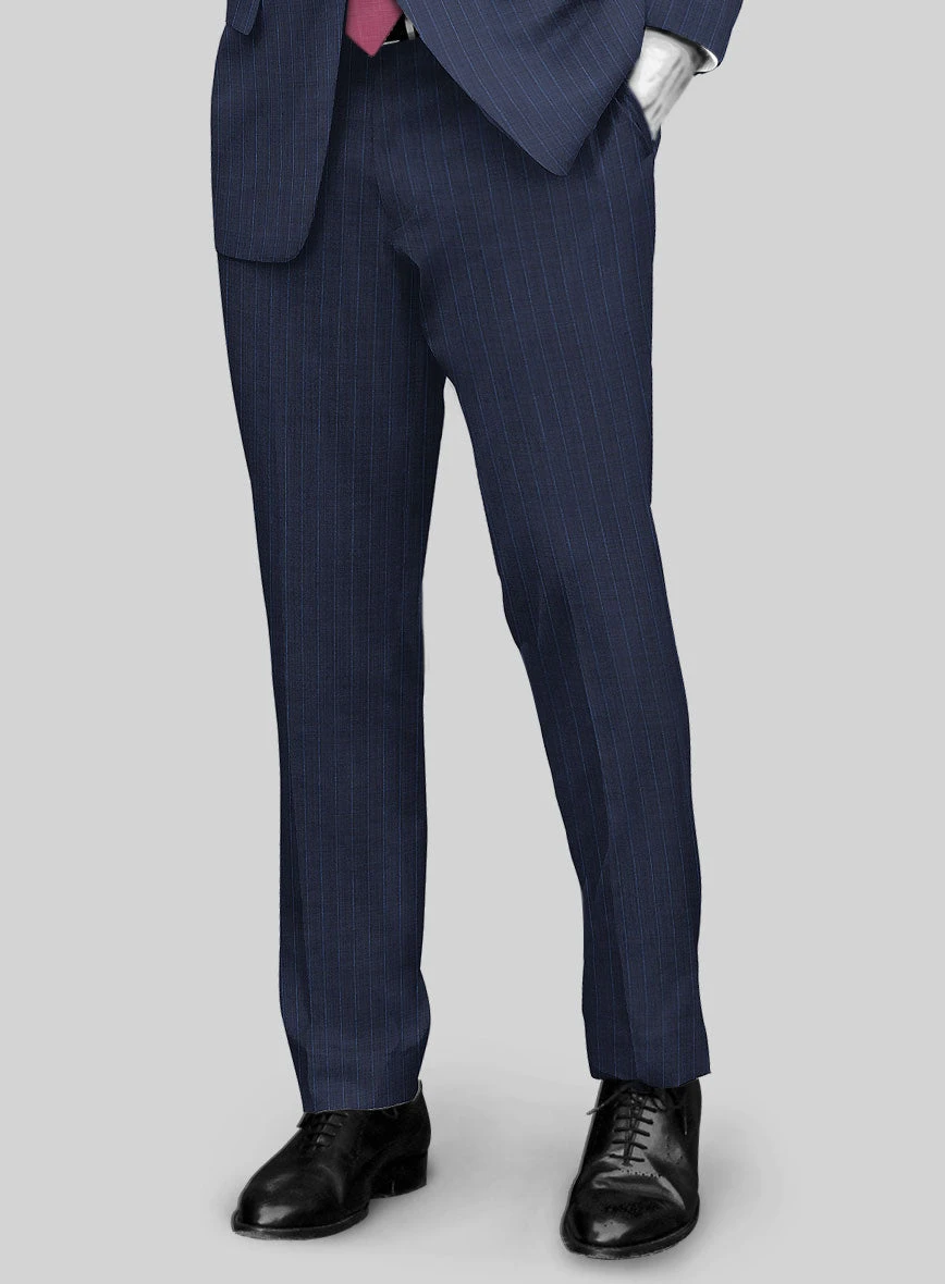 Napolean Argio Stripe Ink Blue Wool Suit 4 Napolean Argio Stripe Ink Blue Wool Suit - Image 4